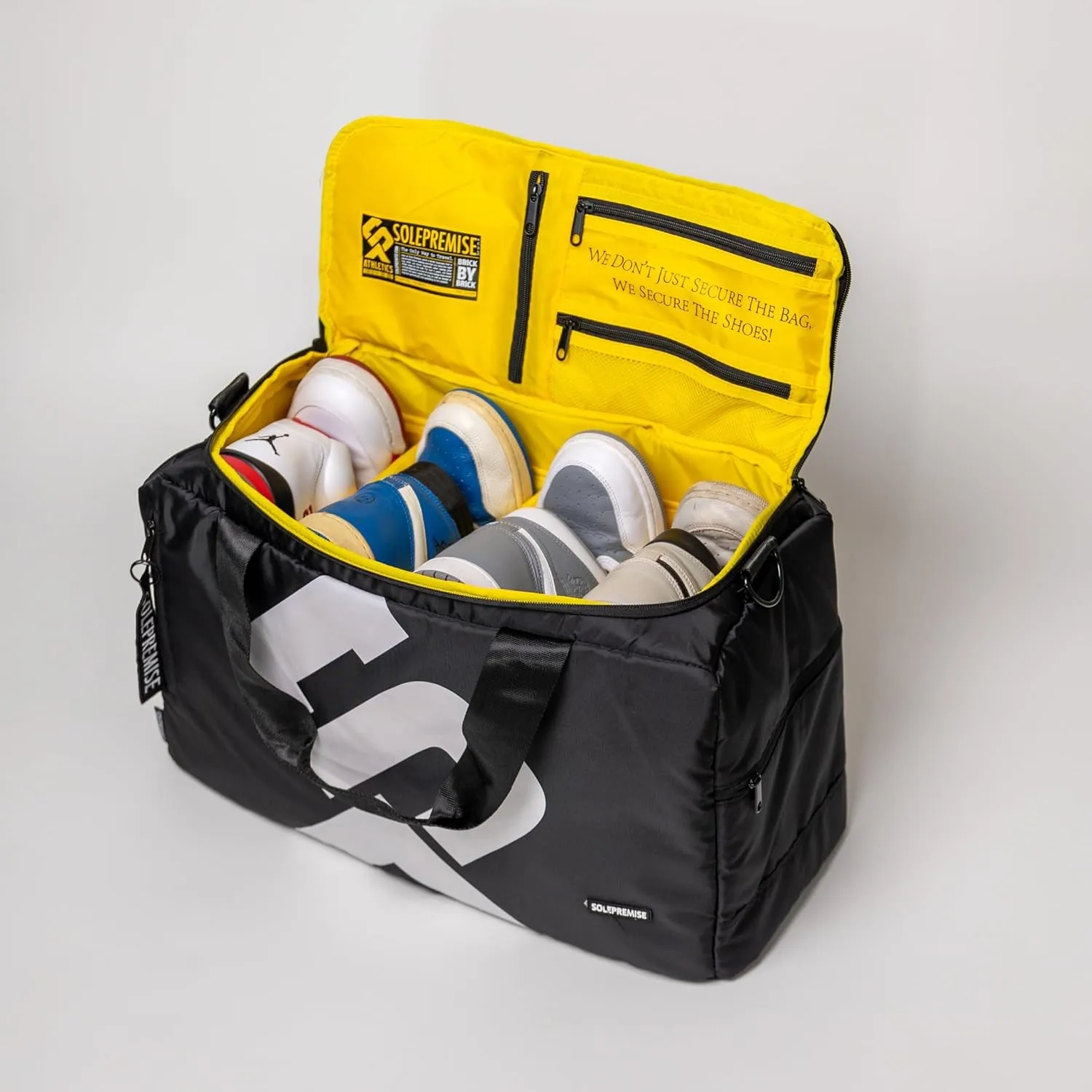 Sneaker Duffle Bag for Travel, Sports, and Equipment | Premium Durable Sneaker Travel Bag | Shoe Carry-On Duffle bag (Black)