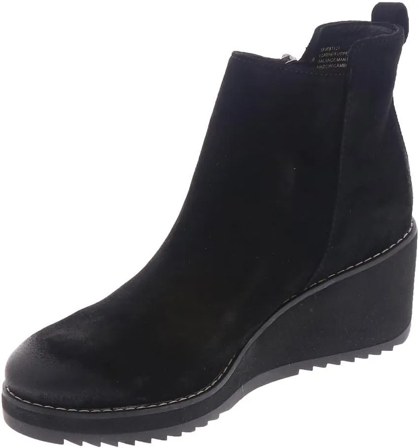 Sofft Womens Emeline Zipper Suede Wedge Boots