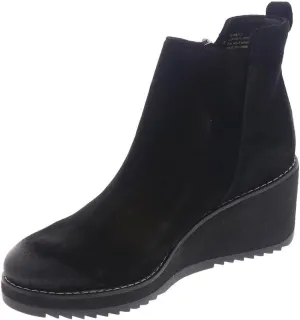 Sofft Womens Emeline Zipper Suede Wedge Boots