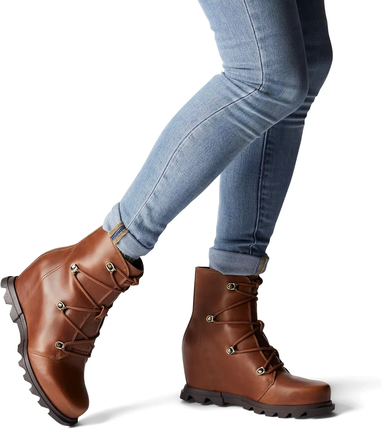 Sorel Women's Joan of Arctic Wedge III Lace Boot — Waterproof Suede Wedge Boots