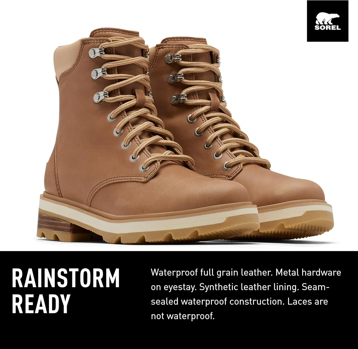 SOREL Women's Lennox Lace Waterproof Boots