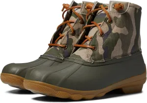 Sperry Womens Syren Gulf Camo Duck Casual Boots Ankle Low Heel 1-2" - Green - Size 11 M