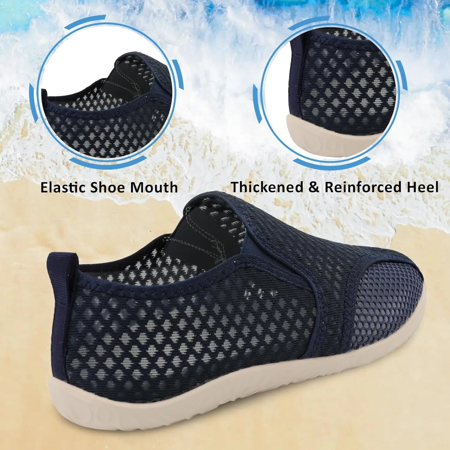 Spesoul Water Shoes for Women Men Quick-Dry Swim Shoes Barefoot Aqua Socks Breathable Beach Sandals for Pool Surf Travel Camping Yoga Outdoor Sports