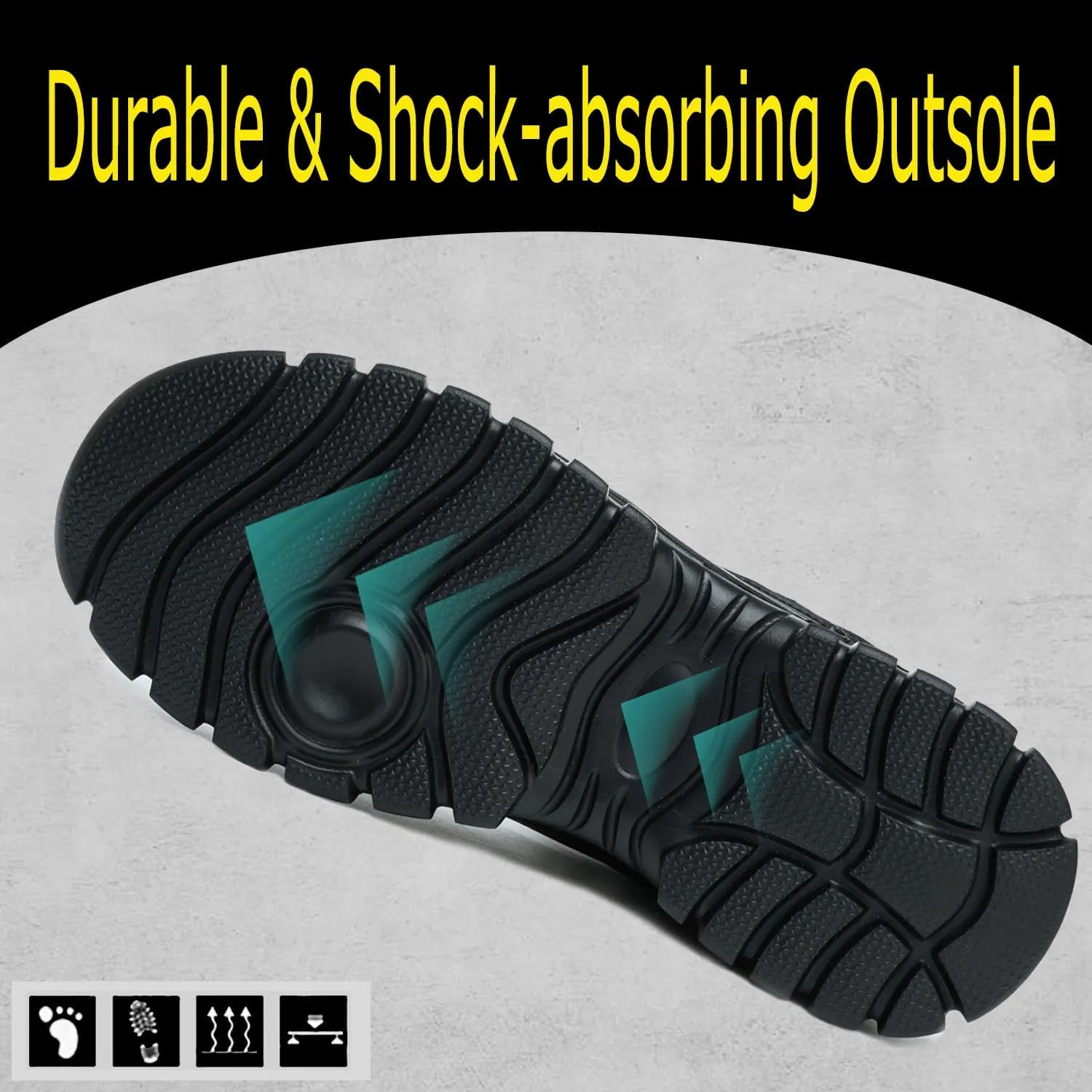 Steel Toe Boots for Men Lightweight Work Safety Shoes Puncture Proof Industrial Construction Boots