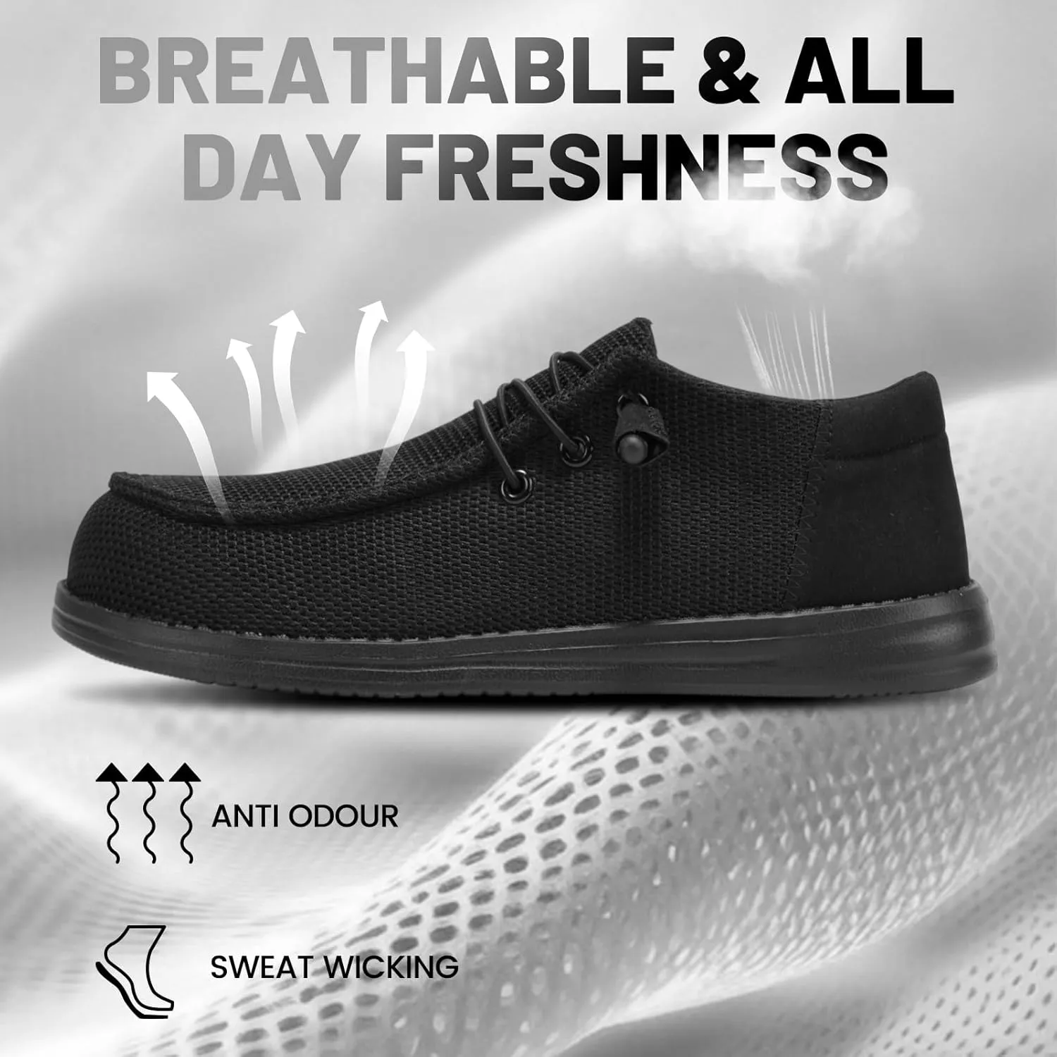 Steel Toe Shoes for Men Lightweight Loafers Slip On Safety Work Shoes Composite Toe Comfortable Non Slip Tennis Dress Sneakers