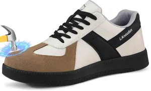 Steel Toe Shoes for Men Women Splash-Proof Work Shoes for Men Cushioning Men's Safety Shoes Soft Sole Steel Toe Sneakers Industrial Construction Warehouse Shoes