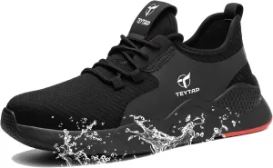 Steel Toe Shoes for Men Women, Waterproof Cushiong Work Safety Shoes, Standing and Walking All Day Comfortable Sneakers