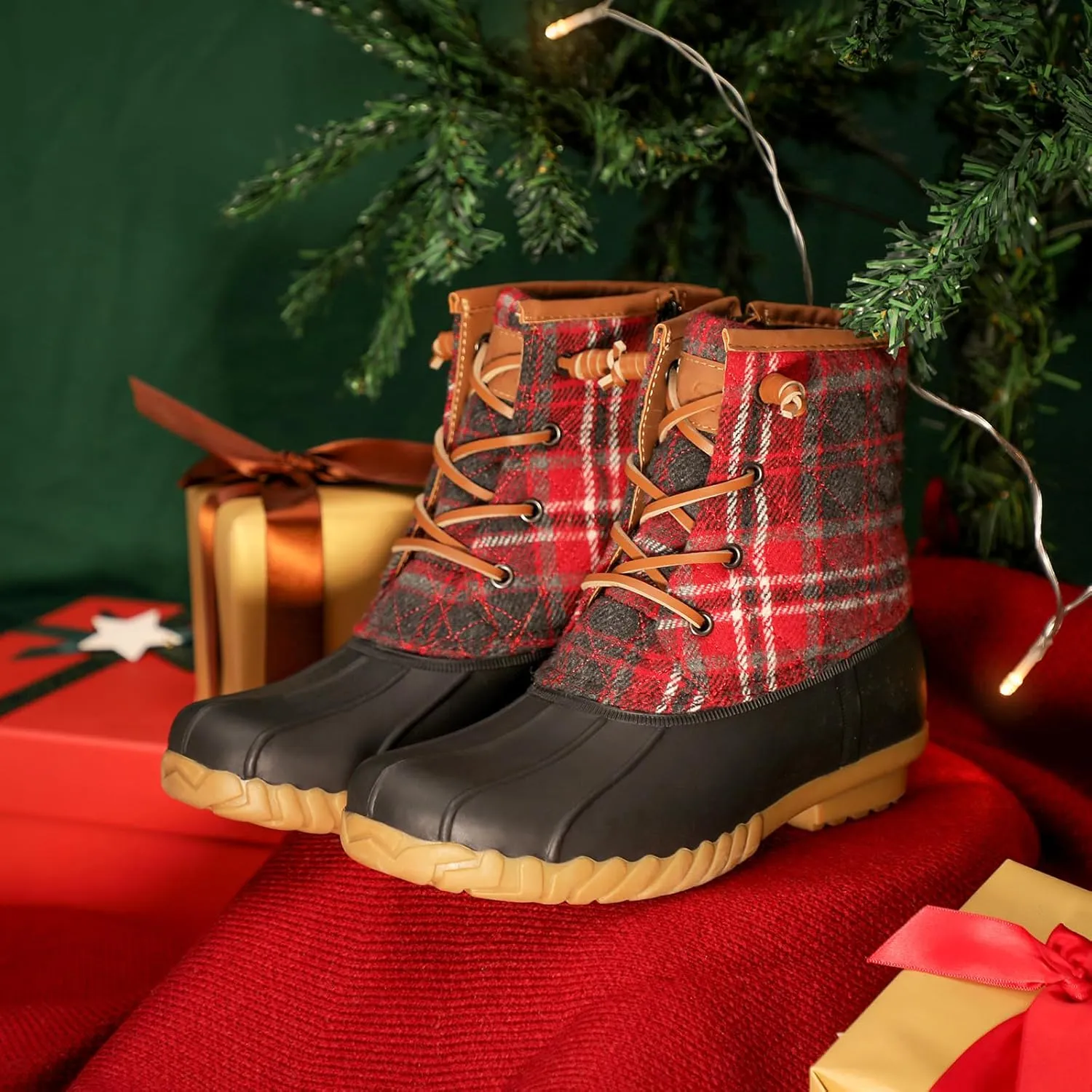 STQ Duck Boots for Women Waterproof Winter Boots Quilted Snow Boots