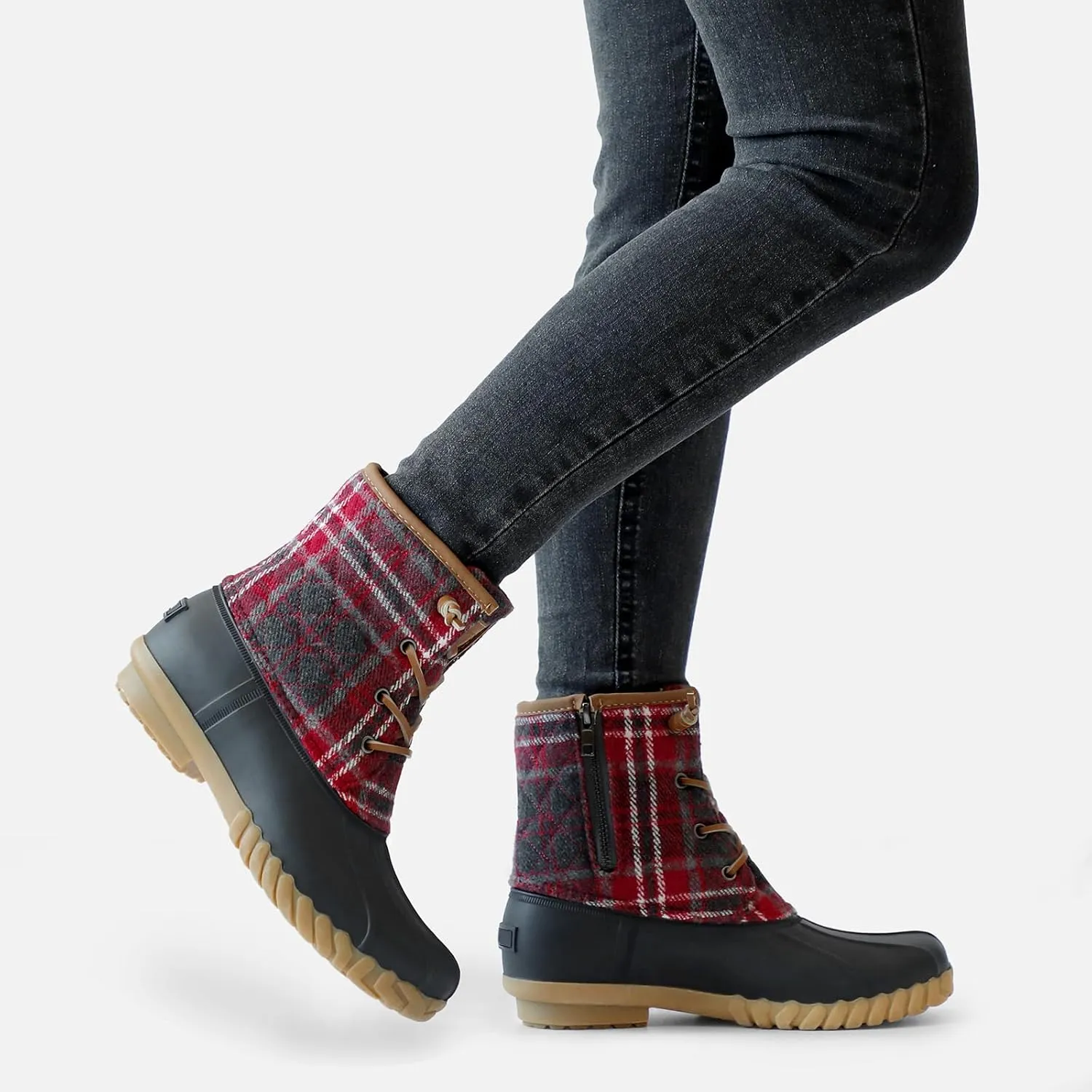 STQ Duck Boots for Women Waterproof Winter Boots Quilted Snow Boots