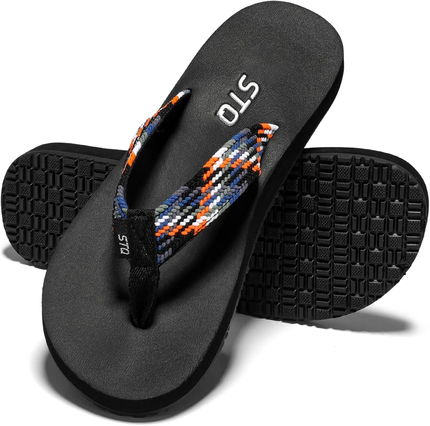 STQ Womens Quick Dry Flip Flops with Yoga Mat Sole丨Arch Support Thong Sandals