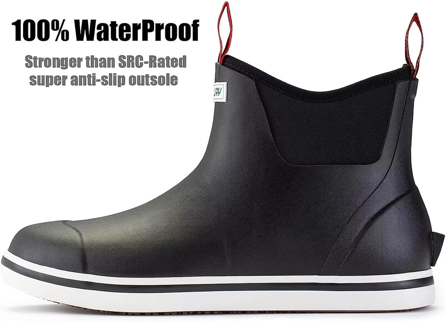 SUREWAY Women's Ankle Fishing Deck Boots for Women,Short Waterproof Neoprene Rubber Rain Boots,Lightweight Garden Work Shoes for Women,Upgraded Slip Resistant,Durable Comfortable