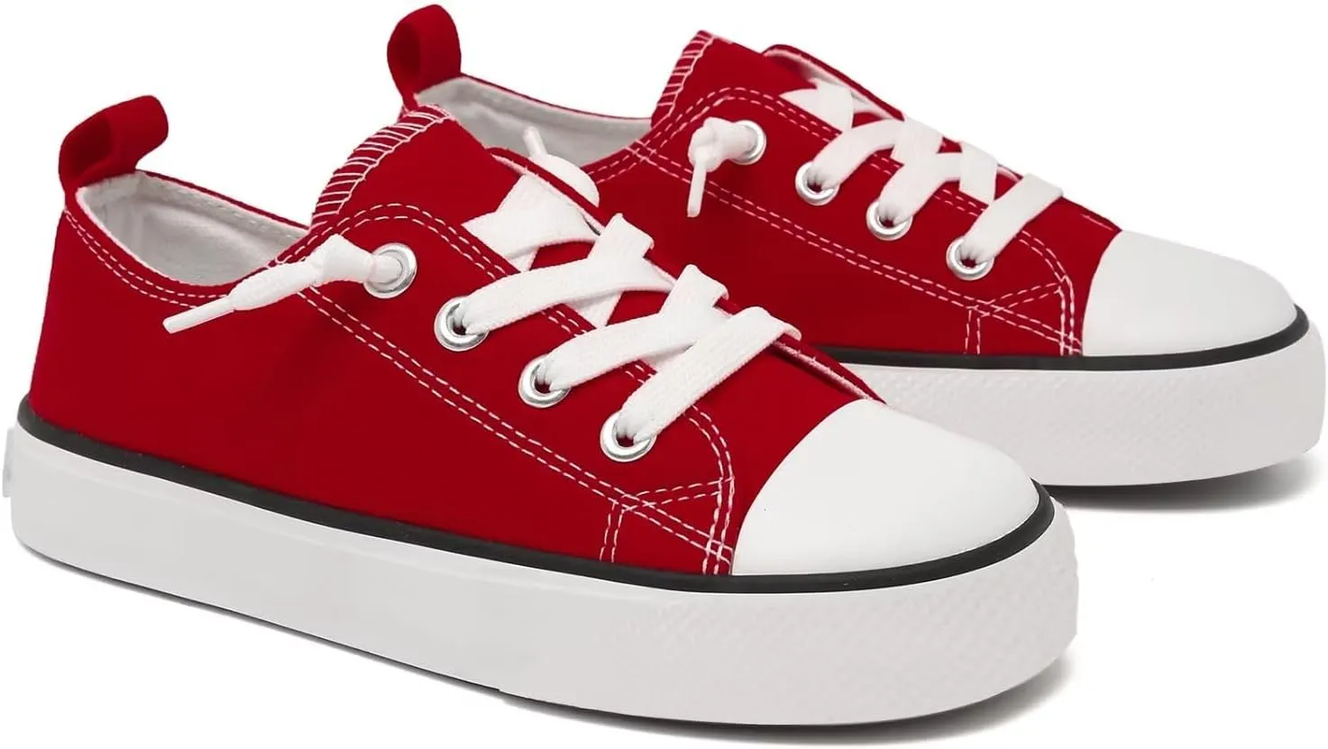 Toddler Little Kid Cushioned Canvas Shoes Slip On Sneakers Soft and Durable