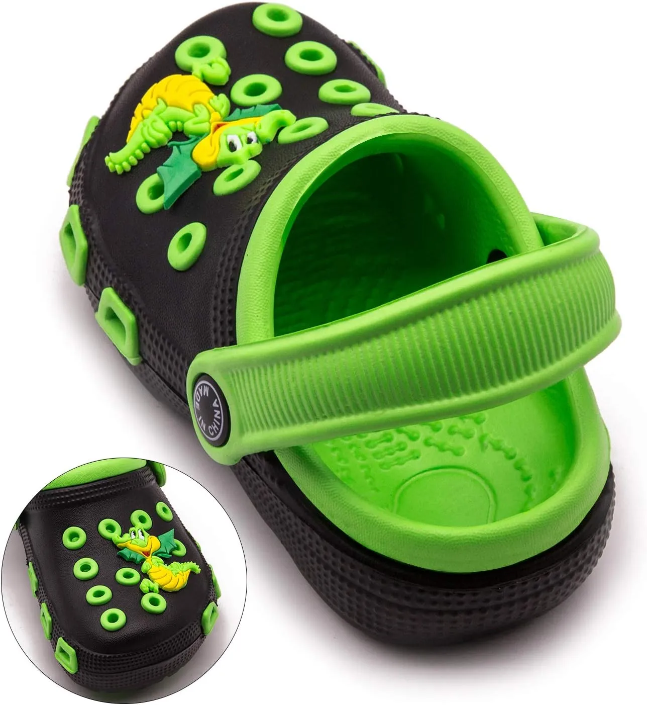 Toddler Little Kids Clogs Slip On Girls Boys Garden Clogs Summer Non-Slip Lightweight Slide Sandals Shoes Pool Shower Beach Slippers