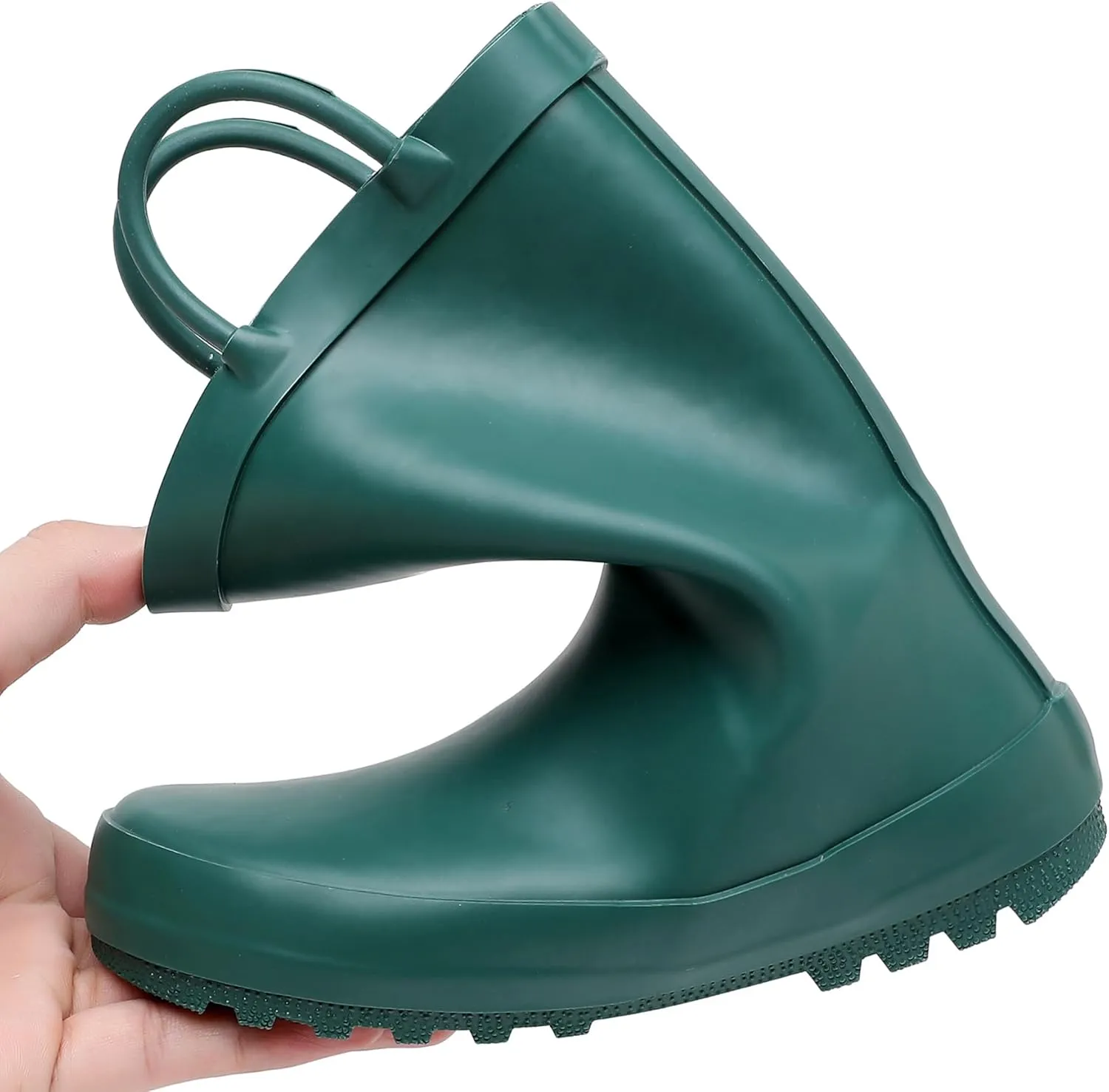 Toddler Rain Boots for Boys and Girls Waterproof Rubber Kids Rain Boots with Easy on Handles All-season