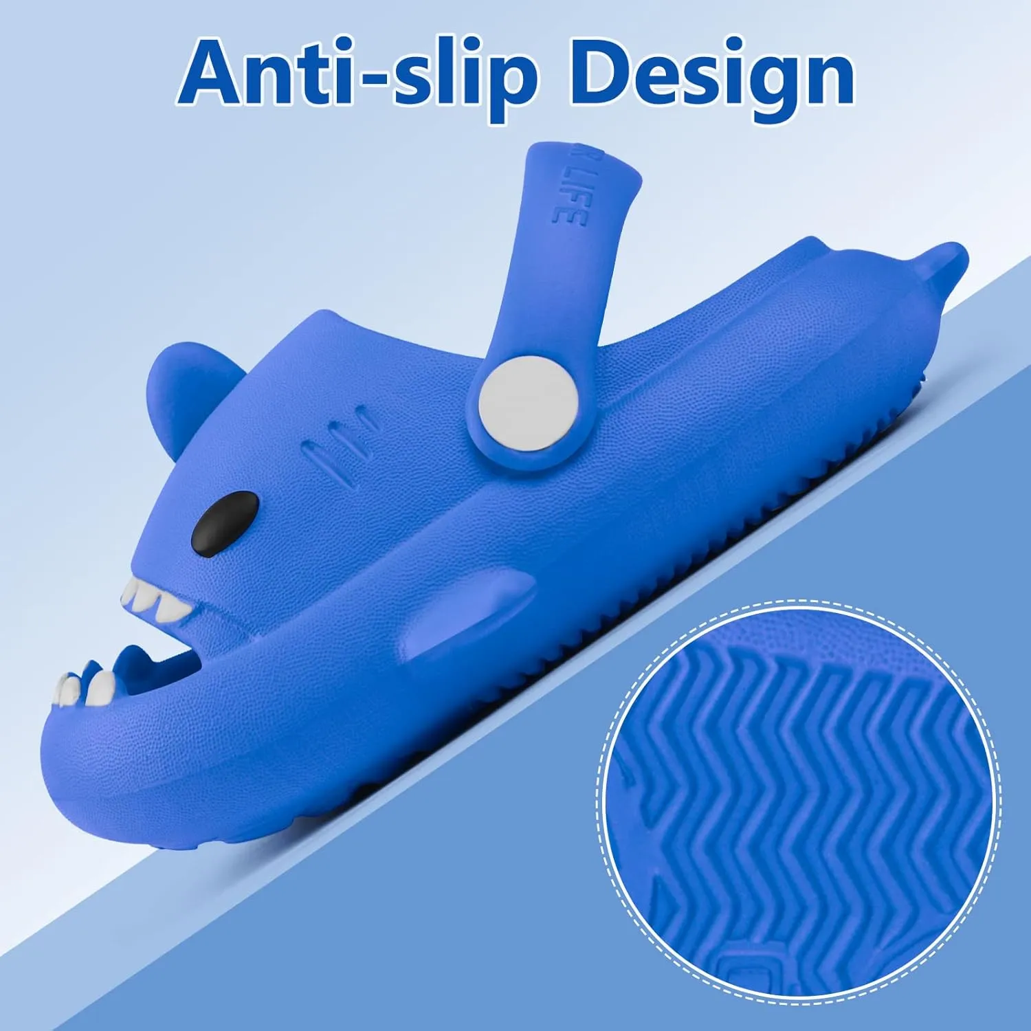 Toddler Shark Cloud Slides | Kids Shower Sandals | Boys Girls Cute Cartoon Fish Flip Flops | Beach Pool Home Slippers Shoes | Quick Dry Non-Slip