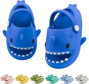 Toddler Shark Cloud Slides | Kids Shower Sandals | Boys Girls Cute Cartoon Fish Flip Flops | Beach Pool Home Slippers Shoes | Quick Dry Non-Slip