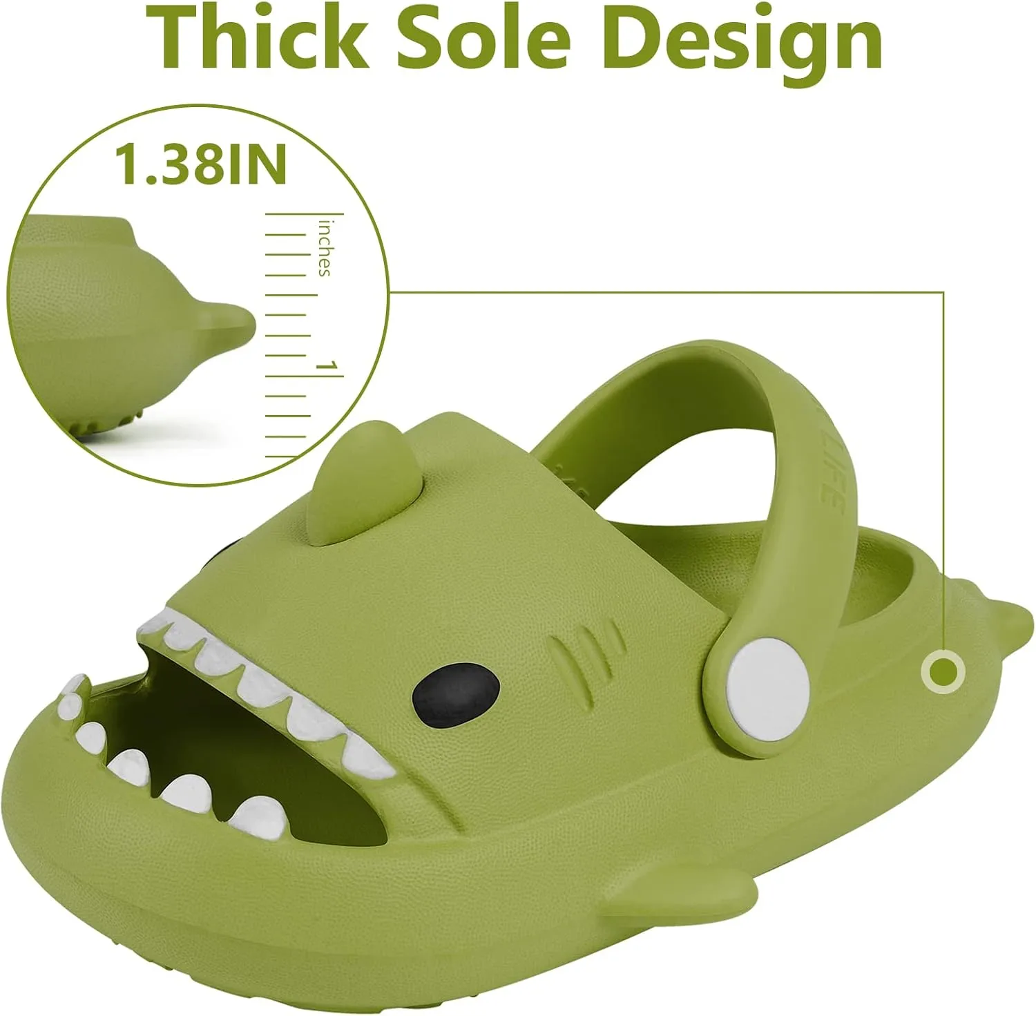 Toddler Shark Cloud Slides | Kids Shower Sandals | Boys Girls Cute Cartoon Fish Flip Flops | Beach Pool Home Slippers Shoes | Quick Dry Non-Slip
