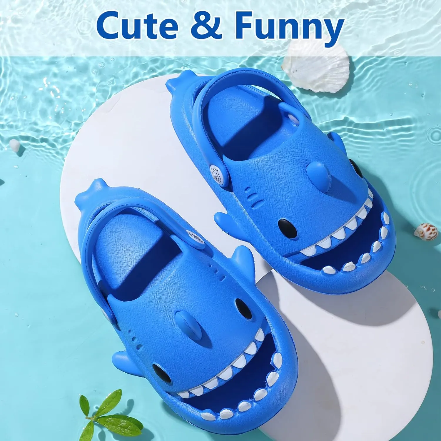 Toddler Shark Cloud Slides | Kids Shower Sandals | Boys Girls Cute Cartoon Fish Flip Flops | Beach Pool Home Slippers Shoes | Quick Dry Non-Slip
