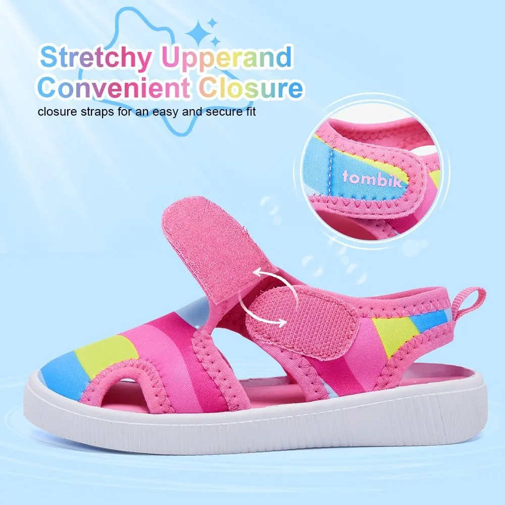 tombik Kids Boys Girls Water Shoes Quick-Dry Swim Beach Outdoor Sport Pool Sandals Barefoot Aqua Socks Baby Toddler Little Kid