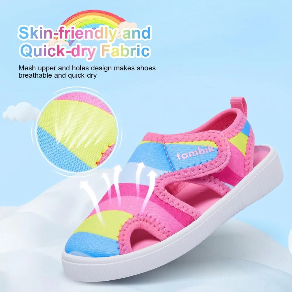 tombik Kids Boys Girls Water Shoes Quick-Dry Swim Beach Outdoor Sport Pool Sandals Barefoot Aqua Socks Baby Toddler Little Kid
