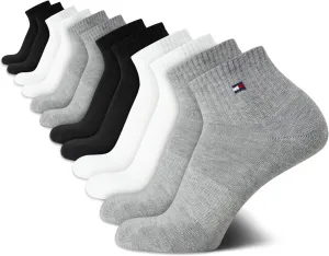 Tommy Hilfiger Men's Quarter Socks - 12 Pack Arch Support Cushion Comfort Ankle Socks