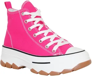 TRENDSUP Womens Sneakers Platform Shoes 2 Inch Height Lace Up Fashion Sneaker Shoes