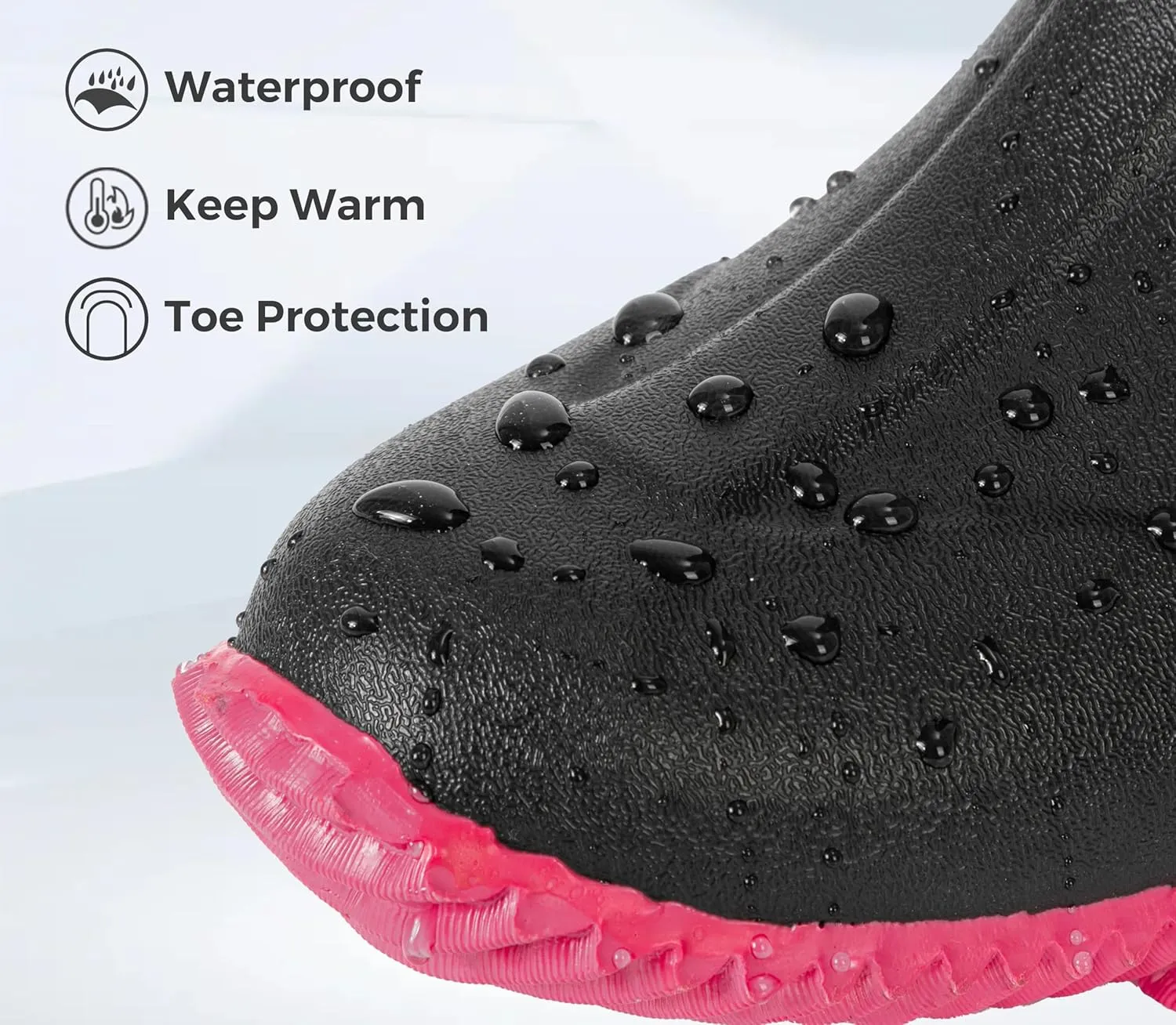 Ubon Rubber Boots for Women Waterproof Neoprene Rain Boots Mud Work Hunting Boots