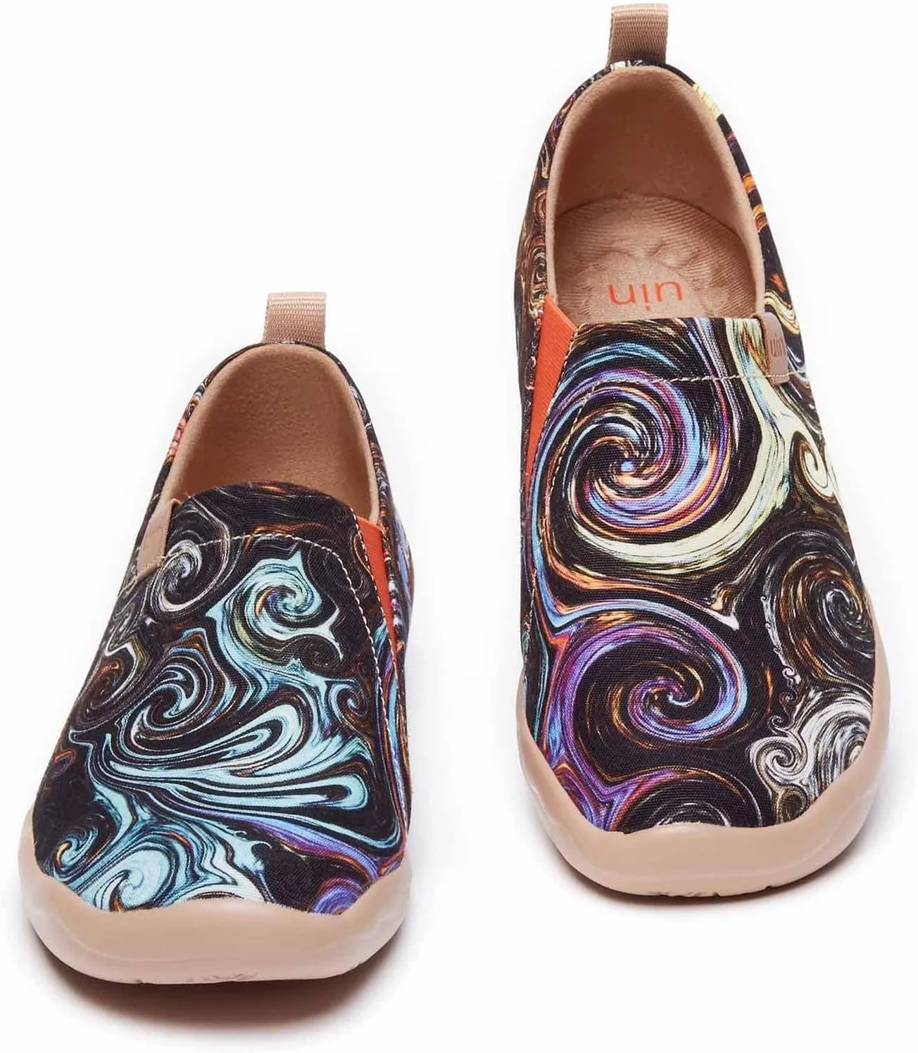 UIN Women's Artistic Slip-On Shoes Vibrant Floral Casual Loafers Lightweight Comfortable Travel Footwear