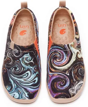 UIN Women's Artistic Slip-On Shoes Vibrant Floral Casual Loafers Lightweight Comfortable Travel Footwear