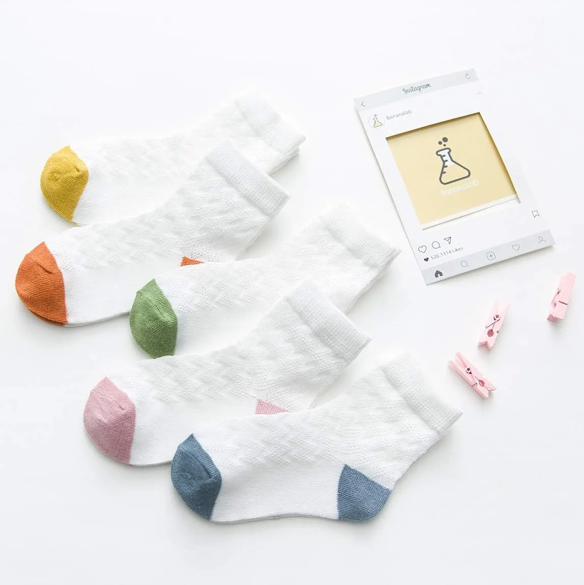 Unisex Baby Socks Girl Boy Summer Toddler Infant Ankle Pointelle Eyelet Soft Cotton Thin Mesh Socks 5 Pairs 0-12T