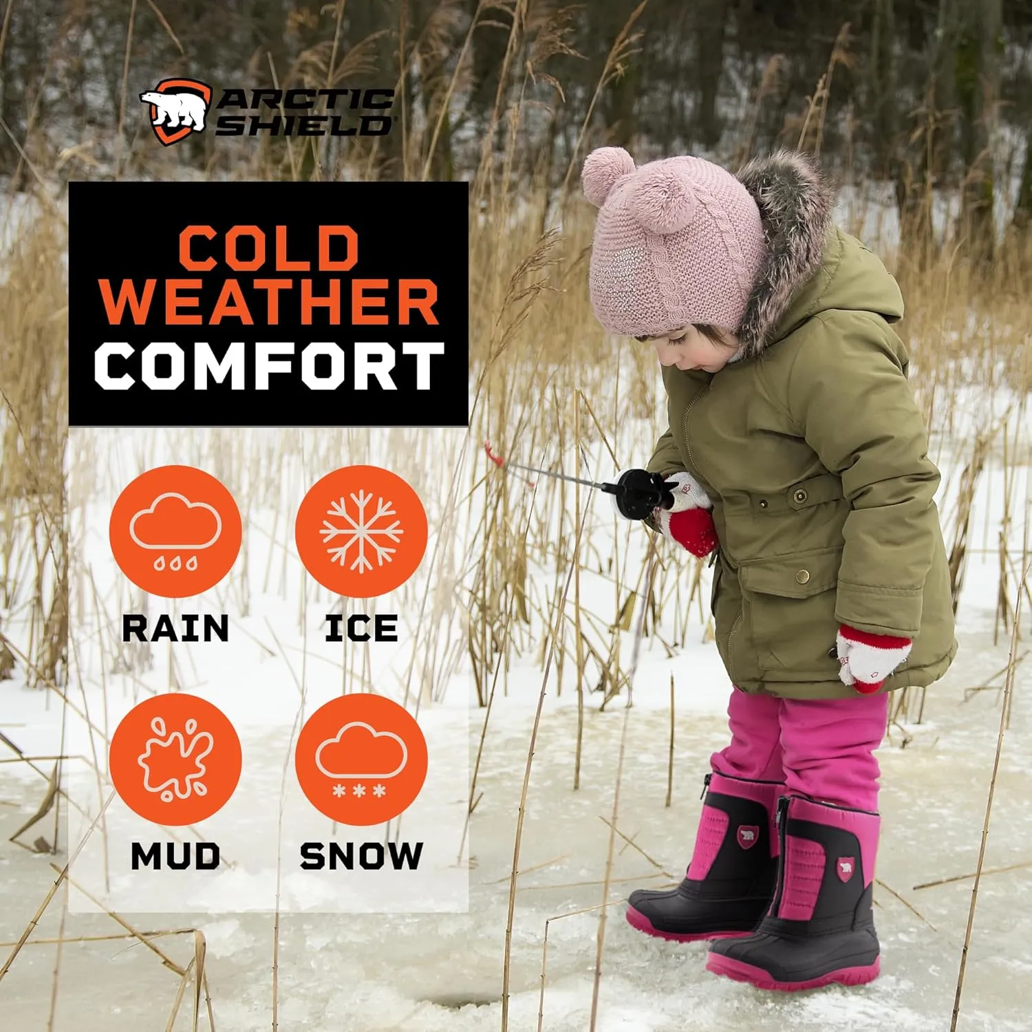 Unisex Kids Winter Boots - Warm Waterproof Insulated Comfortable Easy On/Off Kids Snow Boots for Boys and Girls (Toddler/Little Big Kid)