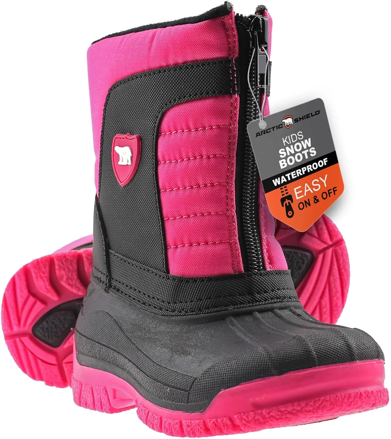 Unisex Kids Winter Boots - Warm Waterproof Insulated Comfortable Easy On/Off Kids Snow Boots for Boys and Girls (Toddler/Little Big Kid)