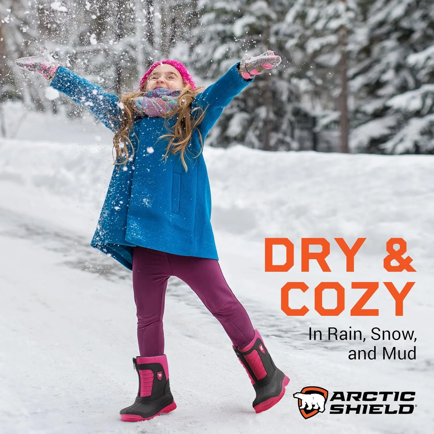Unisex Kids Winter Boots - Warm Waterproof Insulated Comfortable Easy On/Off Kids Snow Boots for Boys and Girls (Toddler/Little Big Kid)