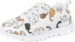 Uourmeti School Sneakers for Girls Boys Kids Running Tennis Shoes Lace Up