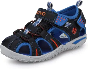 UOVO Boys Sandals Kids Sandals Hiking Athletic Closed-Toe Beach Summer Sandals for Boys Quick-Drying Slip Resistant