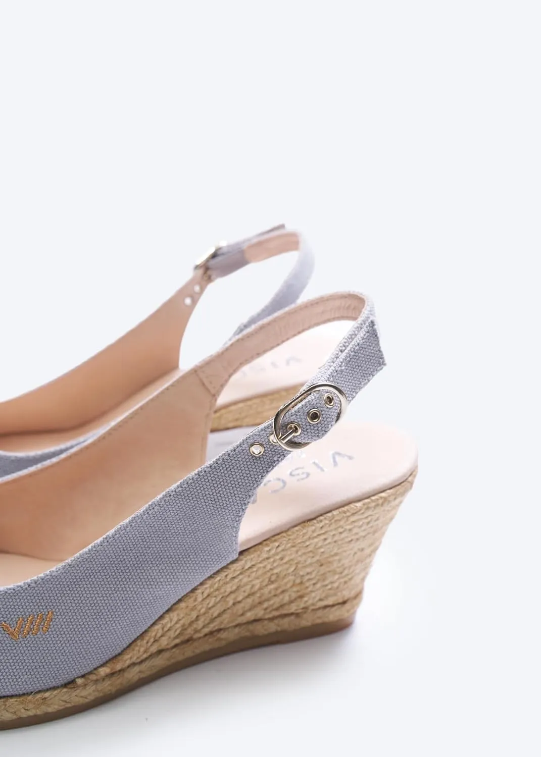 VISCATA Palomera Women's Sandals Espadrille Canvas Slingback Buckle Wedges