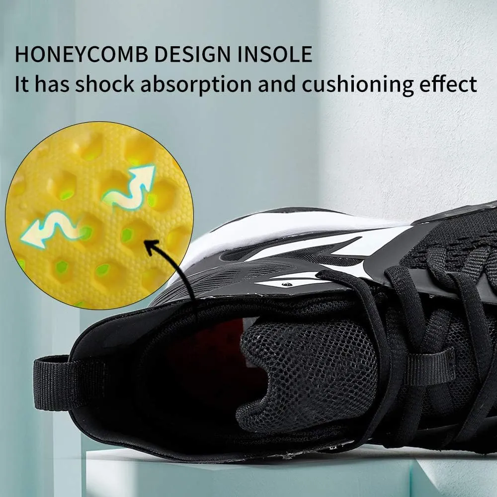 VITUOFLY Kids Basketball Shoes Boys Air Cushion Sneakers Girls Mid Top School Hoops Shoes Non-Slip Outdoor Sports Running Gym Comfortable Durable Little Kid/Big Kid