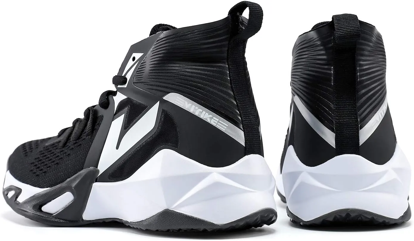 VITUOFLY Kids Basketball Shoes Boys Air Cushion Sneakers Girls Mid Top School Hoops Shoes Non-Slip Outdoor Sports Running Gym Comfortable Durable Little Kid/Big Kid
