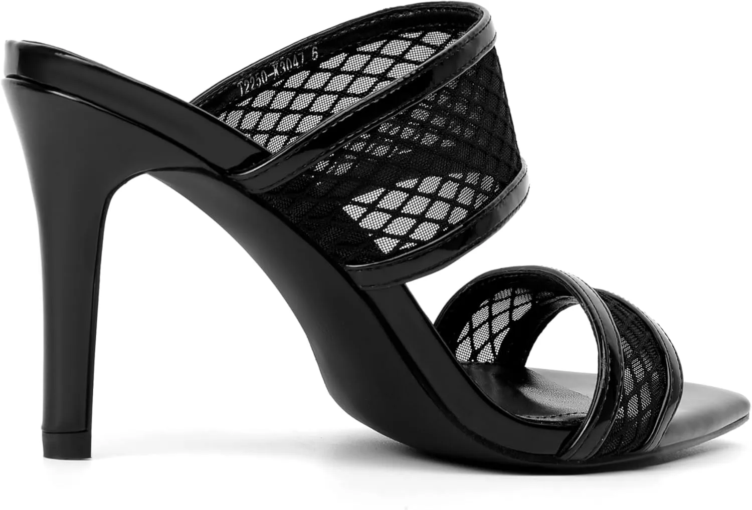 vivianly Clear Pointed Toe Heels Sandals Transparent Strap Stiletto High Heels Slip on Mules for Women