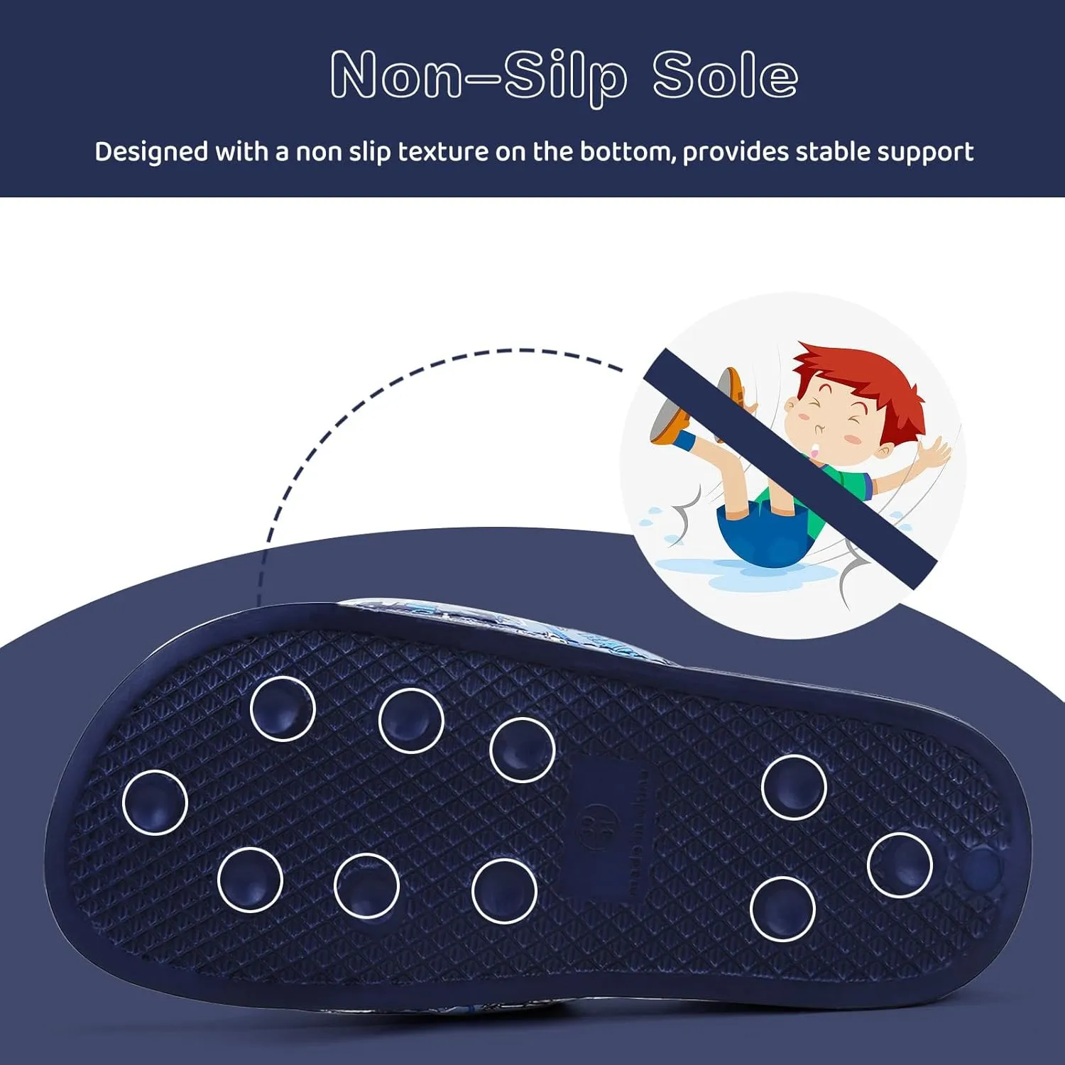 WateLves Girls & Boys Slide Sandals Kids Summer Slippers Slip On for Outdoor Beach Pool Shower (Little Kid/Big Kid)