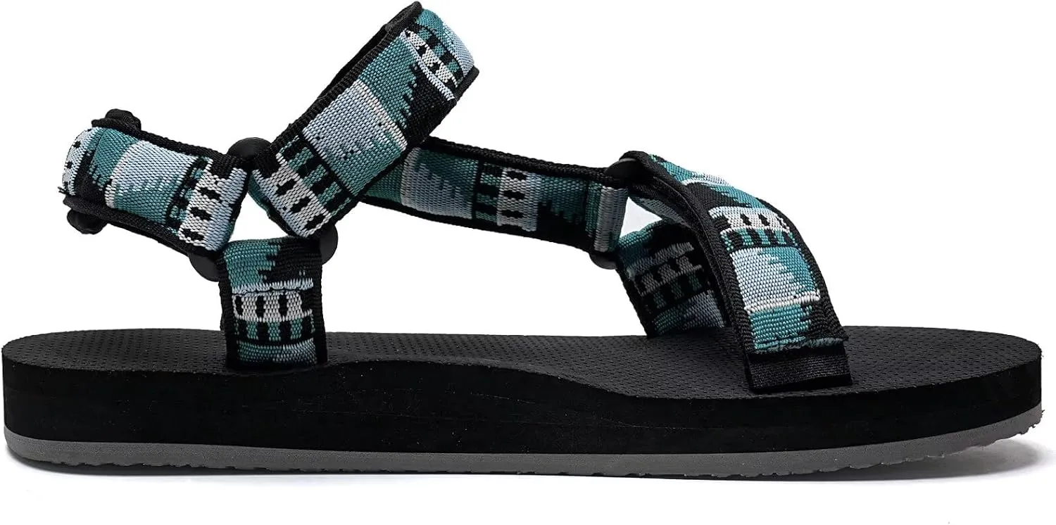 WateLves Men's Sandals Hiking-Sport-Sandals with Adjustable Webbing Lightweight Water-Athletic-Beach-Sandals for Walking-Fishing-Travel-Trekking-Camping