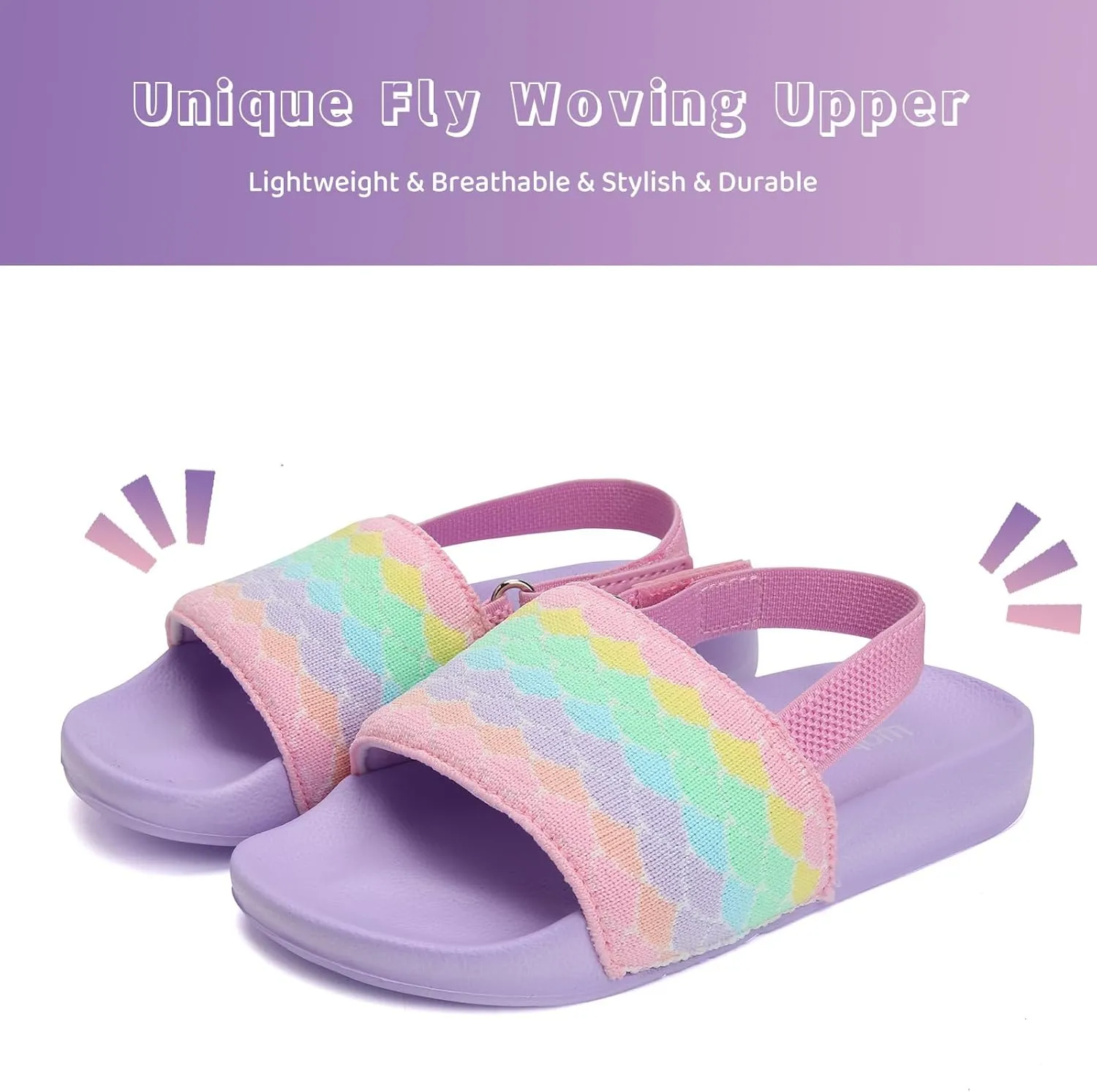 WateLves Toddler Boys Girls Slides Sandals for Swim Beach Kids Water Shoes Casual Slippers