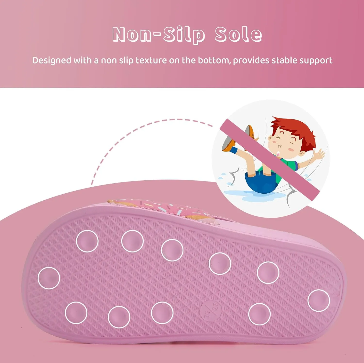 WateLves Toddler Boys Girls Slides Sandals for Swim Beach Kids Water Shoes Casual Slippers
