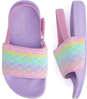 WateLves Toddler Boys Girls Slides Sandals for Swim Beach Kids Water Shoes Casual Slippers
