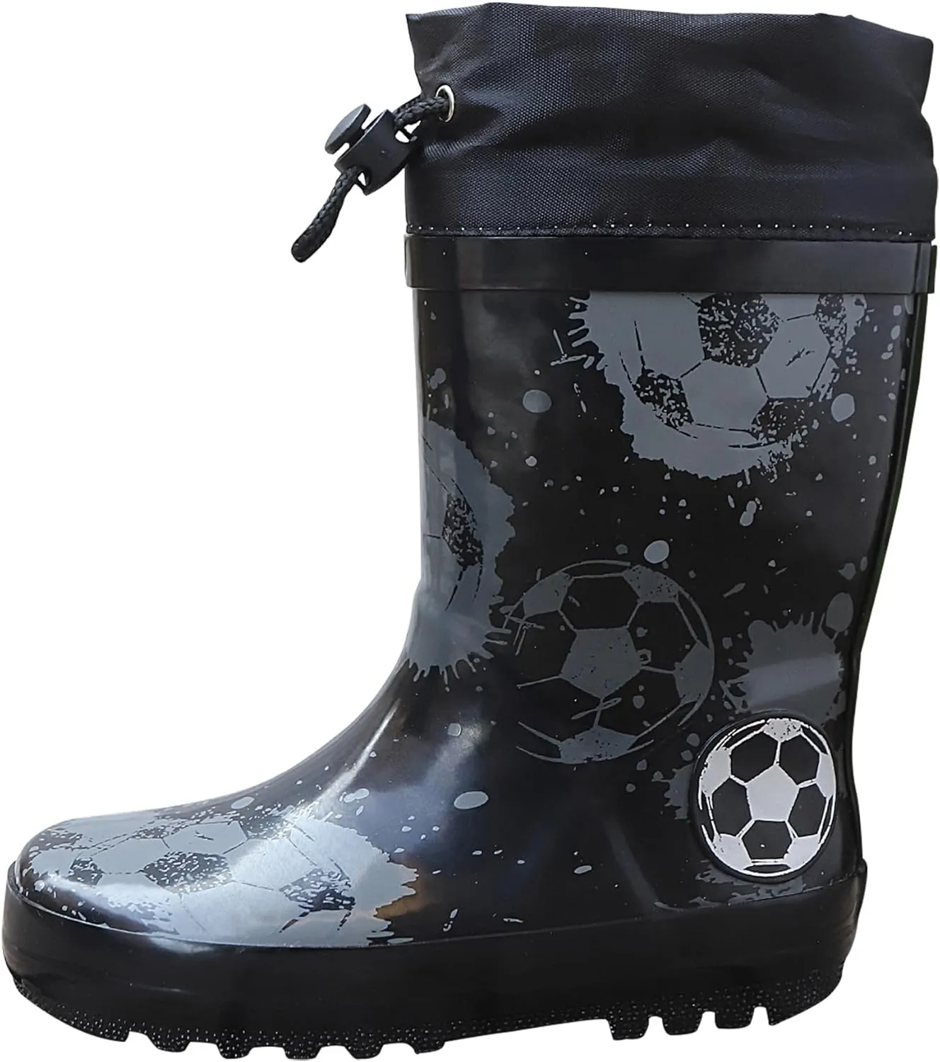 Waterproof Rain Boots for Toddler and Kids - Boys Girls Rubber Rain Boots with Easy on Handles for Outdoor Playing