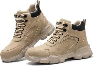 Waterproof Work Boots for Men Women Steel Toe Shoes Lightweight Indestructible Slip Resistant Construction Safety Boots