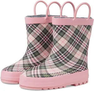 Western Chief Kids Precious Plaid Rain Boots for Kids (Toddler/Little Kid) - Waterproof - Faux Fur Lining