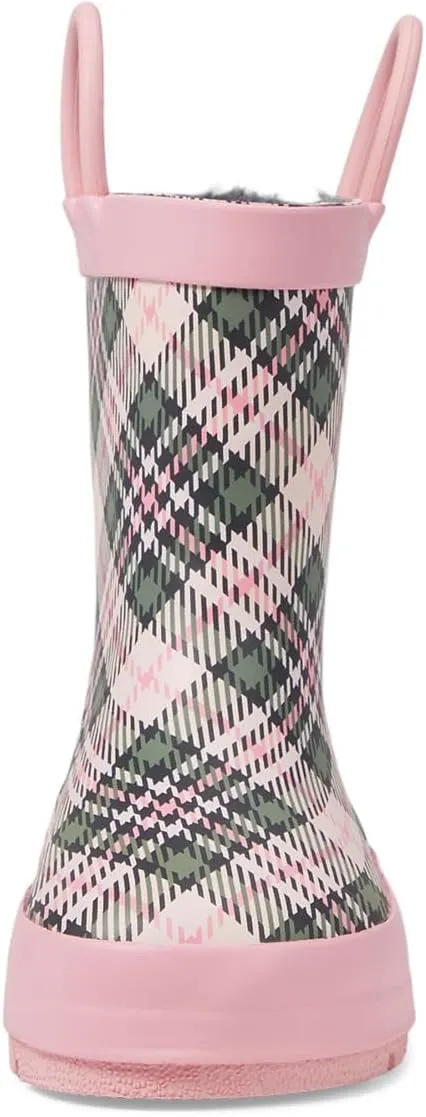 Western Chief Kids Precious Plaid Rain Boots for Kids (Toddler/Little Kid) - Waterproof - Faux Fur Lining