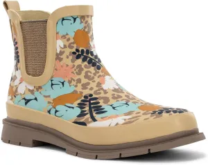 Western Chief Women's Leopard Floral Chelsea Rain Boot