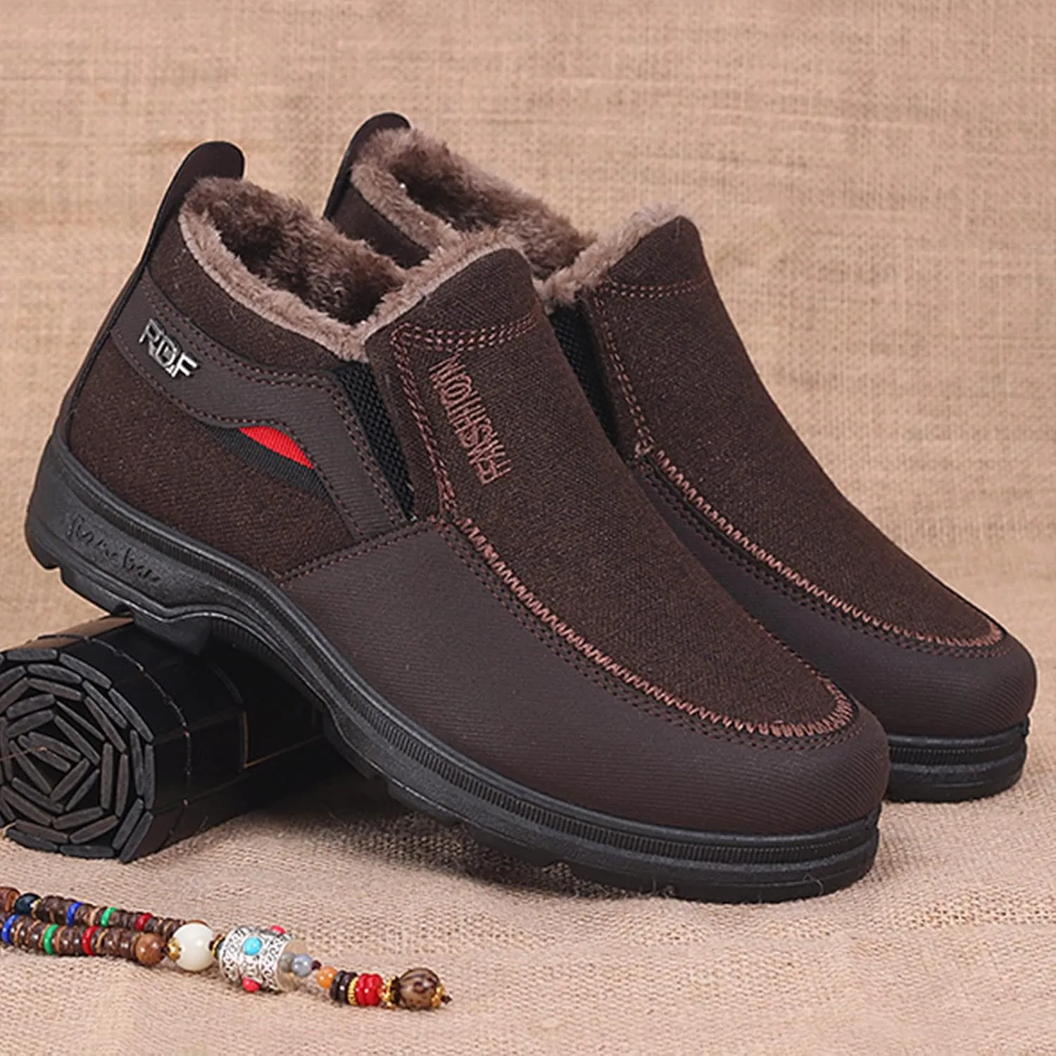 Winter Boots for Men Snow Boots Faux Fur Lining Ankle Booties Ladies Comfortable Work Short Boots Outdoor